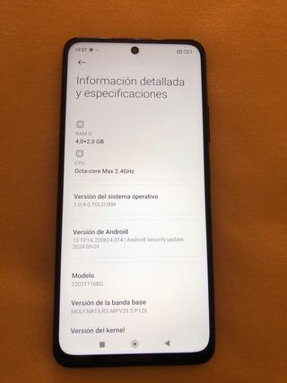 Xiaomi Redmi Note 11 Pro 128G con funda y protesto
