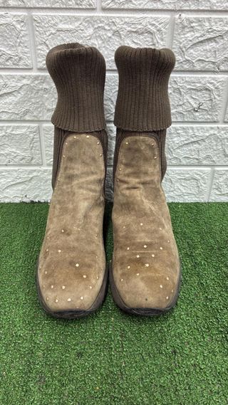 Stivali Hogan scamosciati con borchie