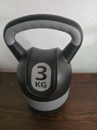 Kettlebell 3 Kg Negra y Gris de Crane