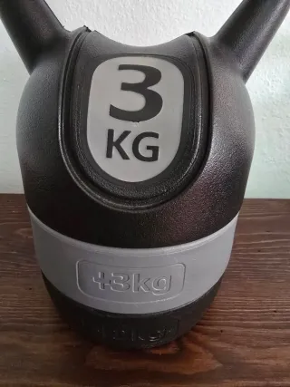 Kettlebell 3 Kg Negra y Gris de Crane