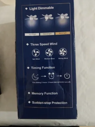 Mini ventilador de techo blanco