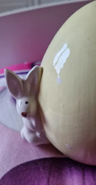 Decorazione Pasquale Uovo con Coniglietti