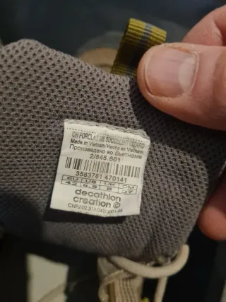 Scarponcini Trekking Quechua Beige/Grigio