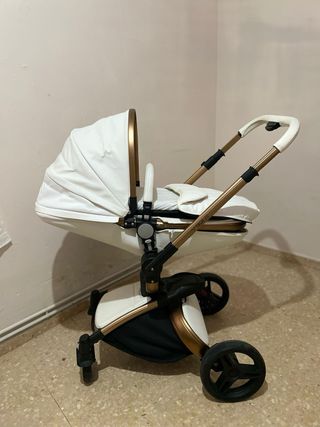 Carrito Bebé 3 Piezas Blanco y Negro