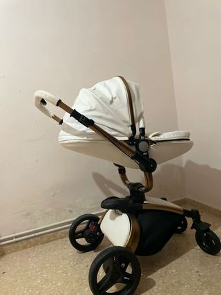 Carrito Bebé 3 Piezas Blanco y Negro
