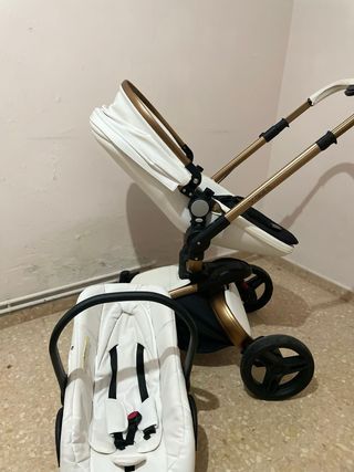 Carrito Bebé 3 Piezas Blanco y Negro