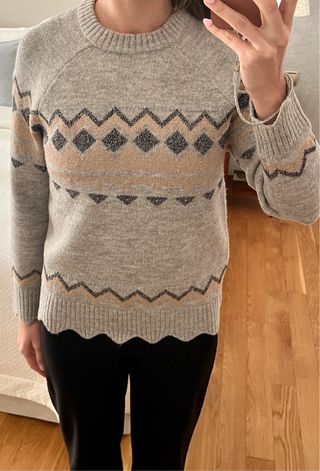 Jersey Jacquard Mango Gris