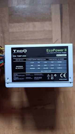 Fuente Alimentación TooQ EcoPower II 450W SFX