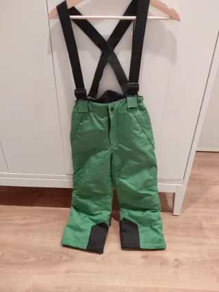 Pantalón de esquí verde Talla 6 con tirantes