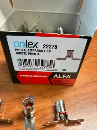 Lote cajas Bombillas y Portalámparas