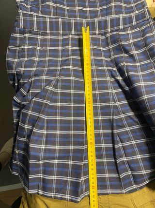 Vestido cuadros azul T38