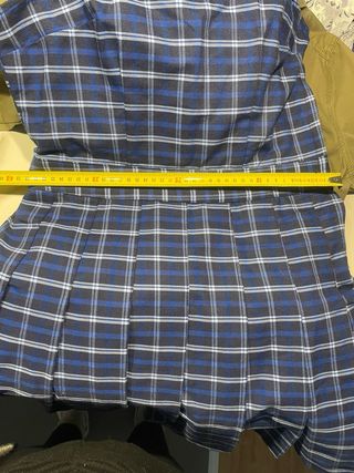 Vestido cuadros azul T38