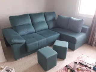 Chaiselongue turquesa seminuevo