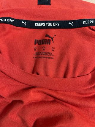 T-shirt Puma rossa con logo