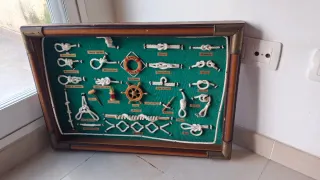 Cuadro Nudos Marineros Madera Tela