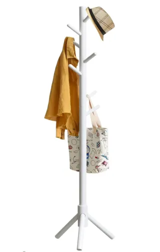 Perchero de madera blanco