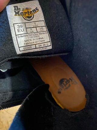 Botas Estilo Dr. Martens Talla 38 Negras