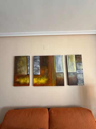 Juego de 3 cuadros abstractos