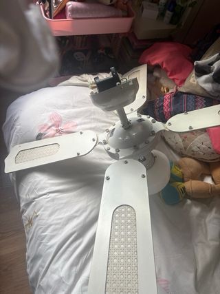 Lámpara Ventilador Techo Blanca