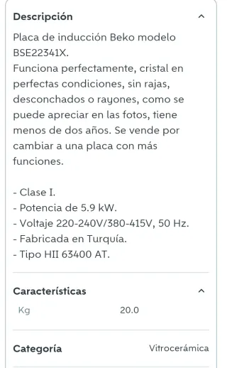 Piani cottura a induzione Beko