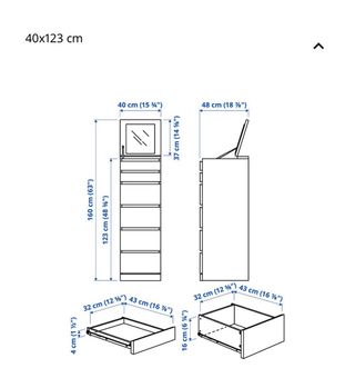 Cómoda Malm Ikea 6 cajones