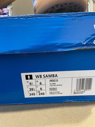 Zapatillas Adidas Samba Plata Talla 39 1/3