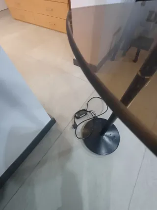 Lámpara de pie doble