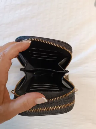 Bolso Cartera Móvil Negro Correa Multicolor