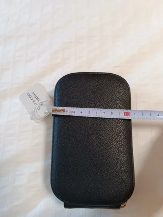 Bolso Cartera Móvil Negro Correa Multicolor