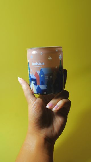 Candela bolsius in vetro natalizia