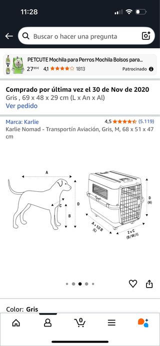 Transportín grande aviación
