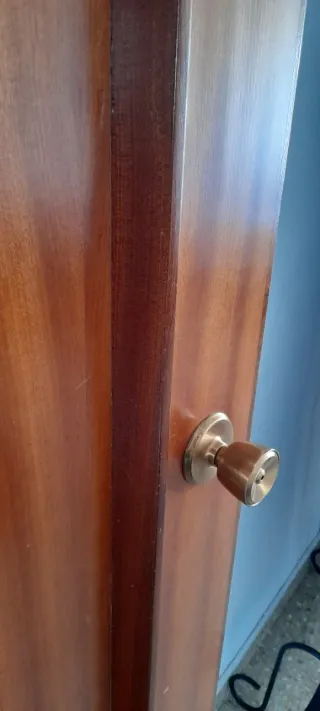 Puertas de madera (5 normales, 3 con vidrio)