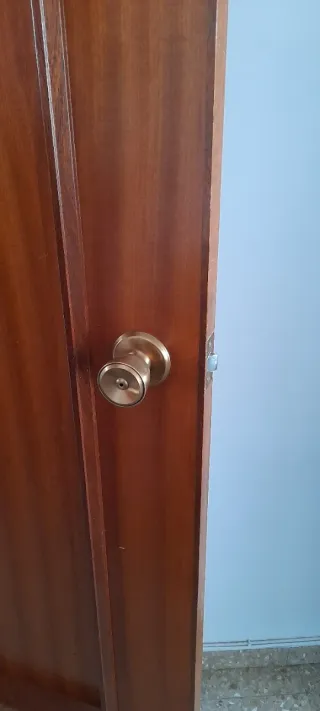 Puertas de madera (5 normales, 3 con vidrio)