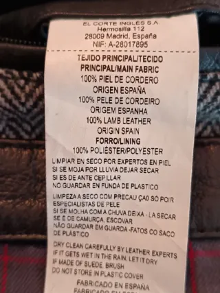 Chamarra Caballero Piel Cordero Negra