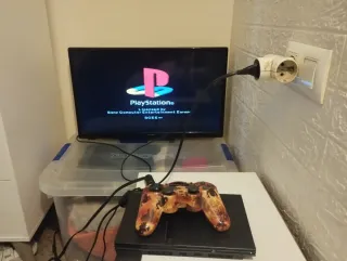 Consola PlayStation 2 Negra + Mando Personalizado