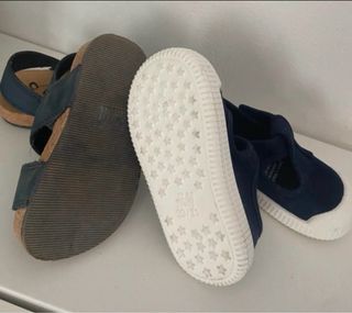 2 paia sandali bimbi blu n. 20/21