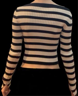 Jersey de rayas blanco y negro