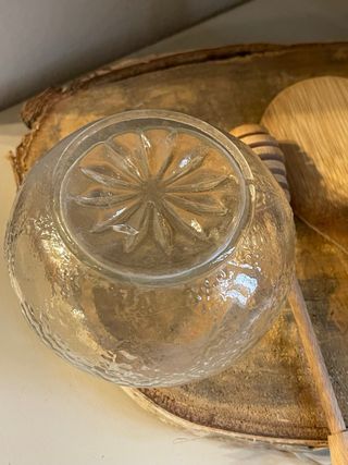 Vasetto in vetro vintage con coperchio