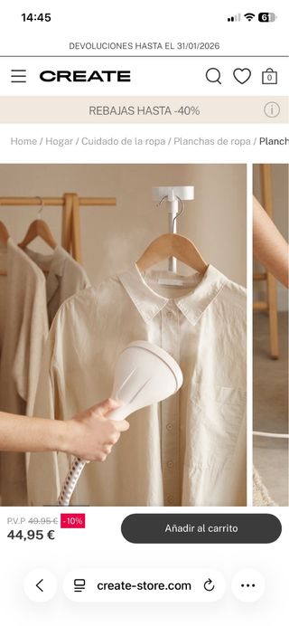 Plancha Vertical de Vapor CREATE  IRON UP STAND