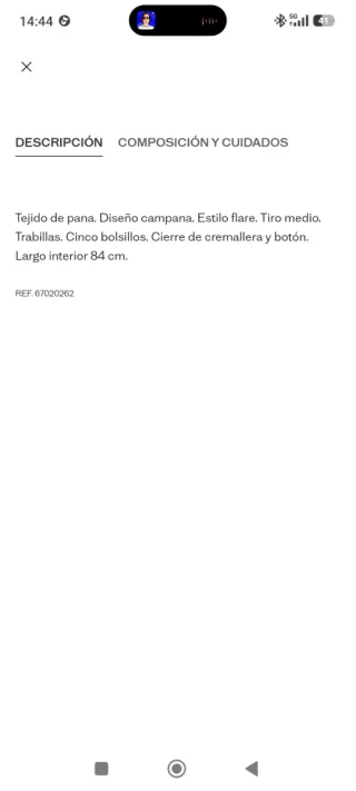 Pantalón Flare Tiro Medio Pana Vino T40