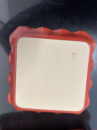 3 Bandejas Cerámicas Horno Rojas