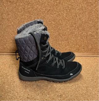 Botas Invierno Mujer Talla 36 Negras/Gris
