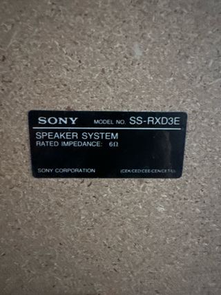 Altavoces Sony Negros y Plateados