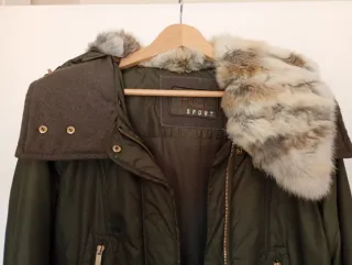 Cazadora Purificación García con pelo de conejo