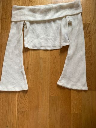 Jersey beige manga acampanada