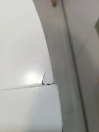 Mesa de cocina extensible blanca. 1m diámetro