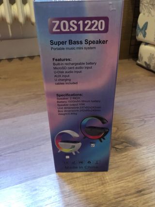 Altavoz Cargador Inalámbrico LED 10W