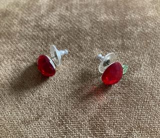 Pendientes Swarovski Manzana Roja