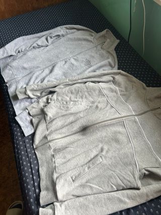 Set 2 felpe grigie con zip XXL