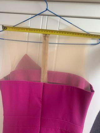 Vestido de fiesta fucsia talla M - Nuevo